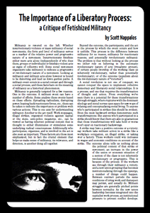 [Leaflet] The Importance of a Liberatory Process: a Critique of Fetishized Militancy