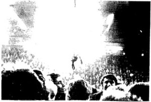 A noose descends as Norman Willis speaks at a miners’ rally. but this anger at the role of the union bureaucrats has to be turned into constructing an alternative.